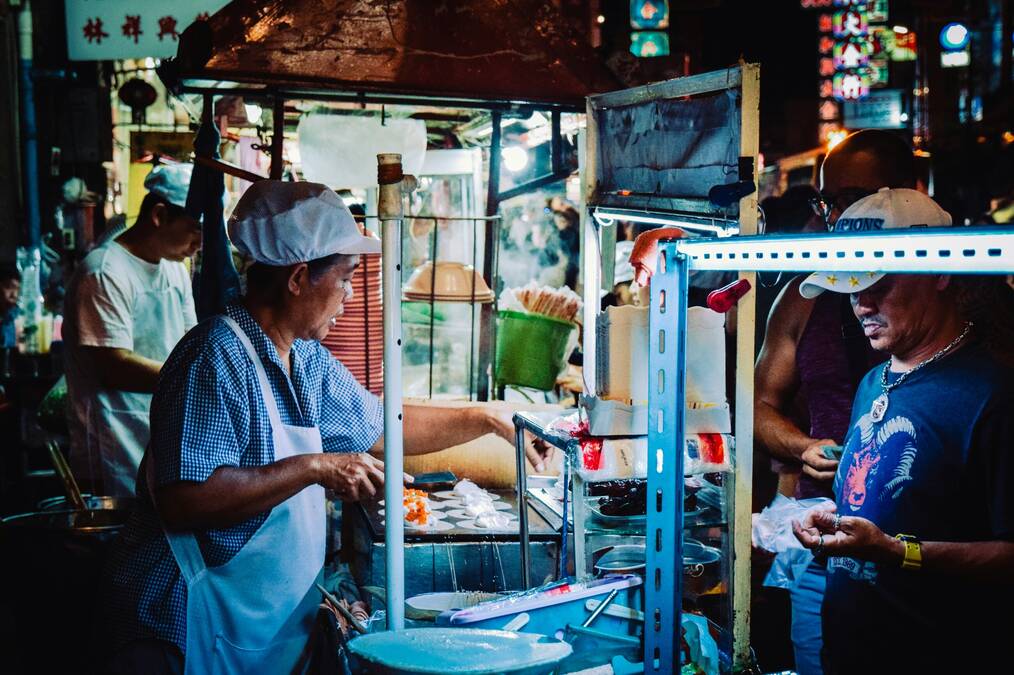 A street food stall in China