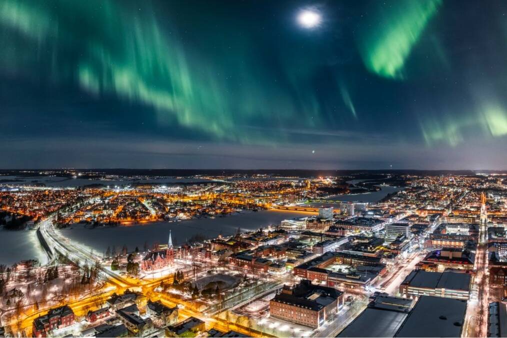The Northern Lights in Umea, Sweden
