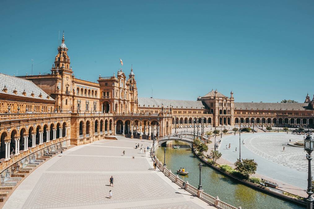 The Plaza de España, Sevilla, on a sunny day