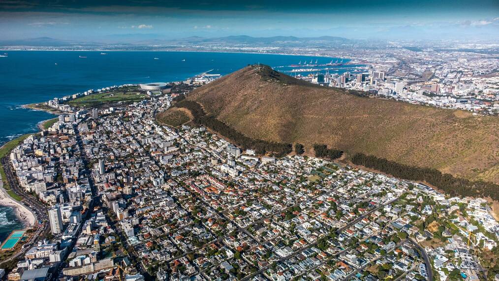 Aerial view of Cape Town