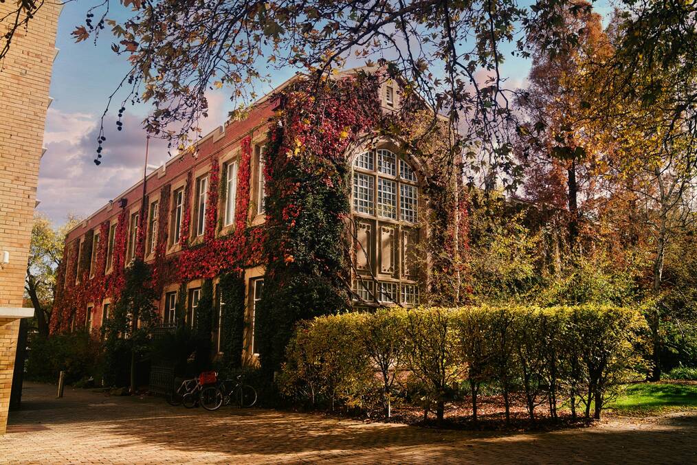An old building on the university campus in Melbourne
