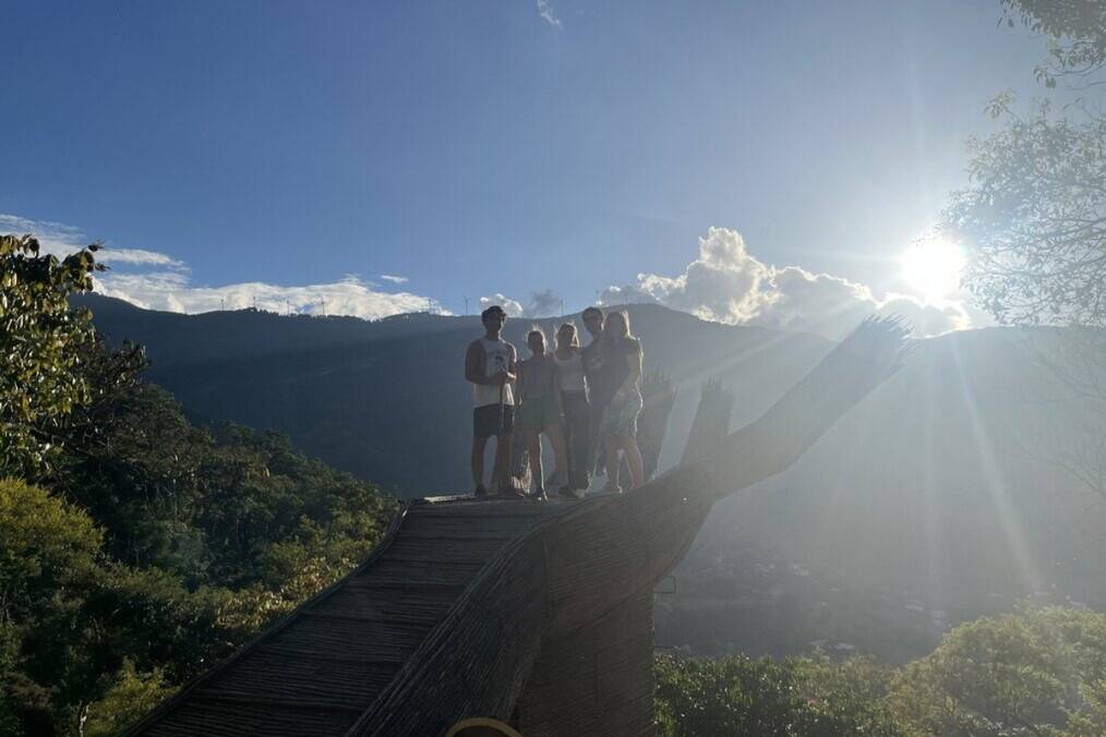 A group of friends on an upwards path