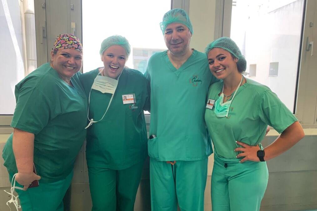 A group of healthcare workers smiling