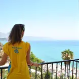 Looking out on the ocean in Spain