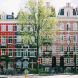 Colorful buildings in Amsterdam 