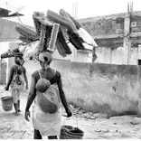 Woman and baby in township