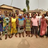 shortly after a meeting with the beneficiaries of the micro finance project