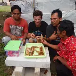 Working with the local farmers to help with their training