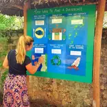 Volunteer on a Gap year program, taking part on community awareness and education
