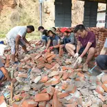 This is group project we remove bricks after the earthquake in Nepal and we reconstruct the school rooms in Nepal 