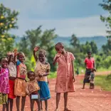 volunteer in rural Uganda