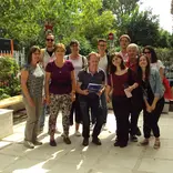 Our students in the garden of our school in Athens