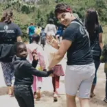 girl with little kid