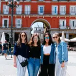 Students posing In Madrid.