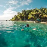SFS Panama - student snorkeling