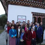 Group of people standing outside Bhutan Canada Foundation office