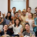Students and teachers at Academia Buenos Aires Spanish school