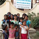 group picture outside Janani Home for Girls