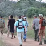 Students taking part in important conservation work in South Africa.