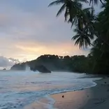 Sunset at the beach after work