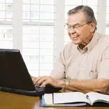 Student during his Spanish online lesson. 