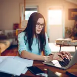 remote internship student at work
