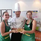 Making mooncakes with 5 star hotel chef