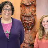 Past particiant Bridget Alaniva with Dr Aroha Harris