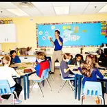 Man lecturing classroom