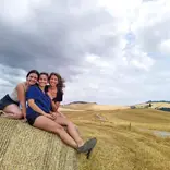 students in siena countryside