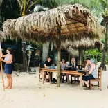 Study spanish at the beach