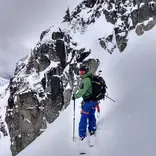 view of skier on mountain