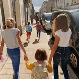 Exploring town with your host family