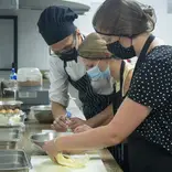 Students learning to cook in Costa Rica