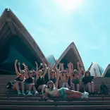 Group photo in front of Sydney Opera House