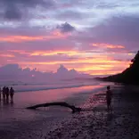 Setting Sun Over Beautiful Ccean