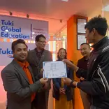 Certification after youth empowerment training at Tuki Global Education in Kathmandu