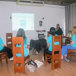 Volunteers recieving training