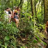 Girls hiking in Monteverde