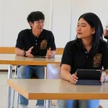 Students in their classes