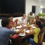Dinner with host family