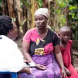 Our local personnel interacting with a local.