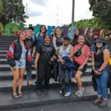 Student group at the Cuernavaca Sign