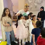 Children brining smiles to the staff and volunteers at the centre