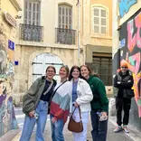 Students posing in Nice