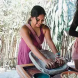 Students engaged in Maya cultural immersive learning in Belize.
