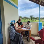 Volunteers Performing Health Check in Kenya