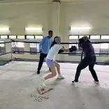 Girls sparring