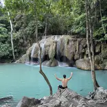 Swimming in the beautiful Emerald waterfalls
