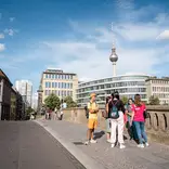 EF staff lead a walking tour of Berlin